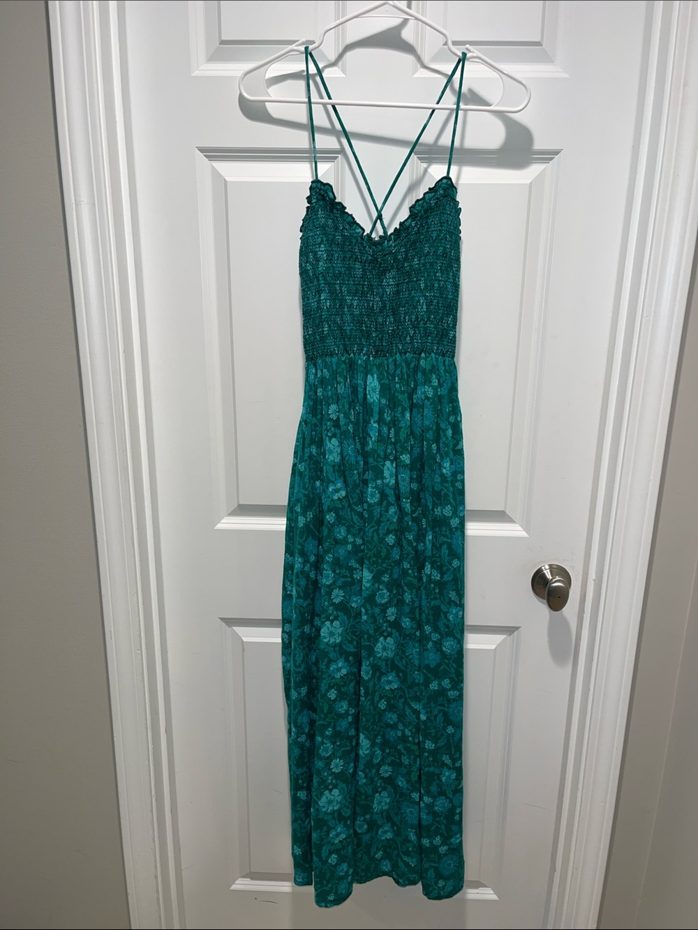 Free People Sweet Nothings Green Floral Print Maxi Dress - Picture 8 of 13